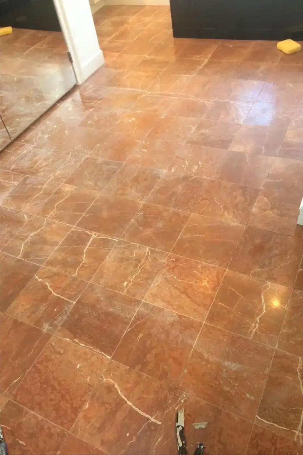 Piso antes del pulido